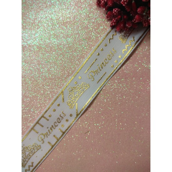 Лента репсовая 2,5 см "Princess", цена за 1 м